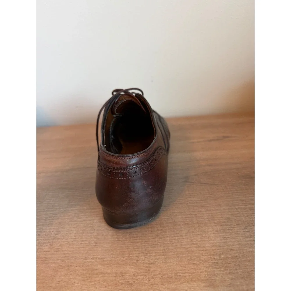 Lloyd Comfort Mens Burgundy Leather Wingtip Oxford Shoes Made in Germany 9.5 C